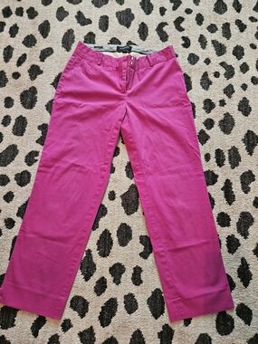 Talbots Fuchsia Cropped Straight-Leg Pants